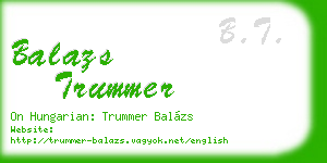 balazs trummer business card